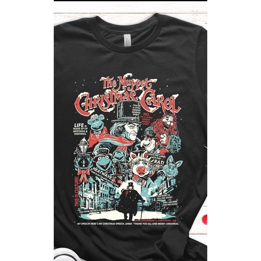 Retro The Muppet Christmas Carol Shirt, Kermit The Frog Gonzo Miss Piggy 3XL